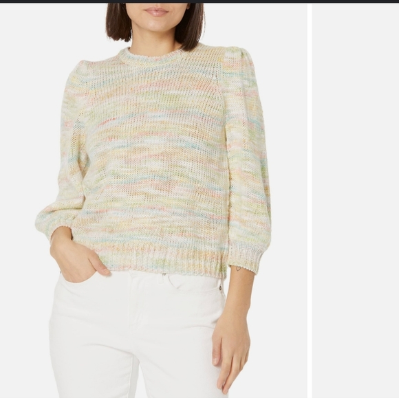 BB Dakota by Steve Madden Sweaters - 2. NWT BB Dakota Steve Madden puff sleeve pastel colored knit sweater size L